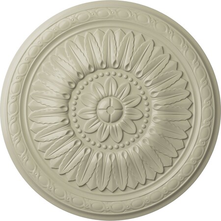 Temple Ceiling Medallion (Fits Canopies Up To 9 1/4), Hand-Painted Clear Yellow, 24OD X 1 5/8P